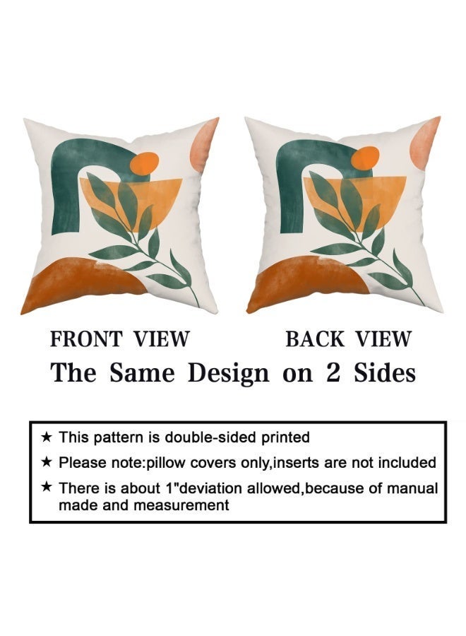 كيلا أغطية وسائد لتزيين المنزل، أغطية وسائد رمي، لون أصفر بوهيمي، مقاس 18 بوصة × 18 بوصة (عبوة من 4 قطع) - Image 3